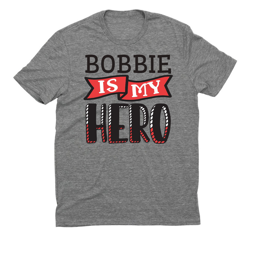 Support Bobbie, a Aluminum Grey Allmade Eco Triblend Unisex Tee