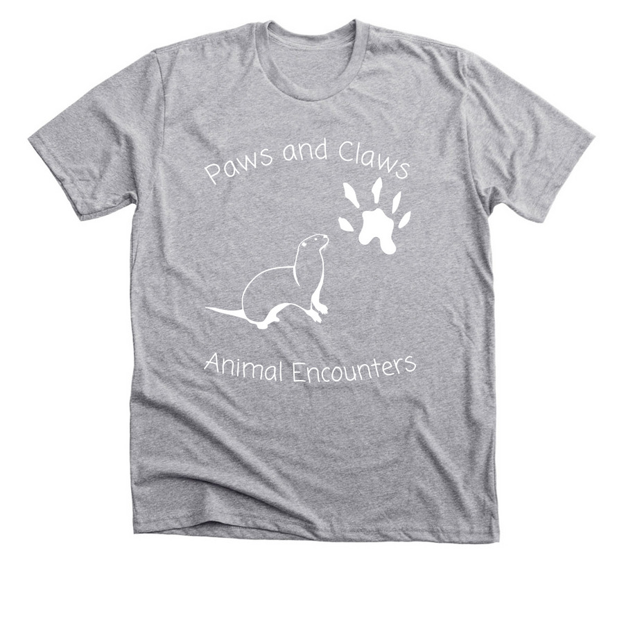 Otter Prints on My Heart, a Athletic Heather Premium Unisex Tee