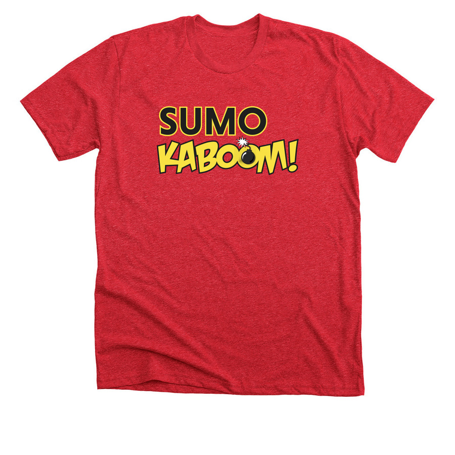 Sumo Kaboom Logo Shirt, a Heather Red Premium Unisex Tee