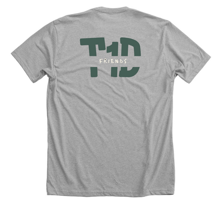 Camp FWD, a Athletic Heather Premium Unisex Tee (back-view)