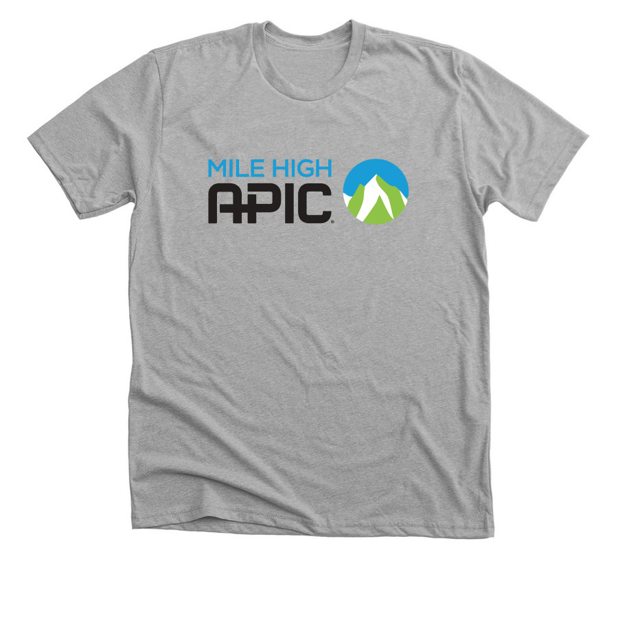 Mile High APIC Logo, a Athletic Heather Premium Unisex Tee