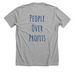 People Over Profits Shirts, a Athletic Heather Premium Unisex Tee (back-view)