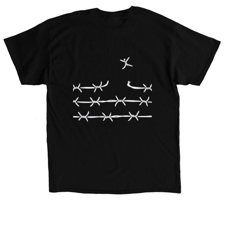Laughter Liberates Us w/ CWB Logo, a Black Classic Unisex Tee (back-view)