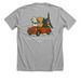 Les chiens fran?ais, a Athletic Heather Premium Unisex Tee (back-view)