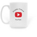 Caffeine & Crime Scene Mug, a White Large Coffee Mug (back-view)
