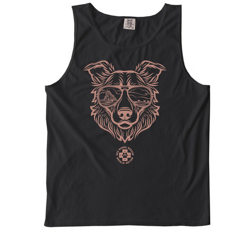 SUMMERTIME REZPUBBY, a Black Comfort Colors Tank Top
