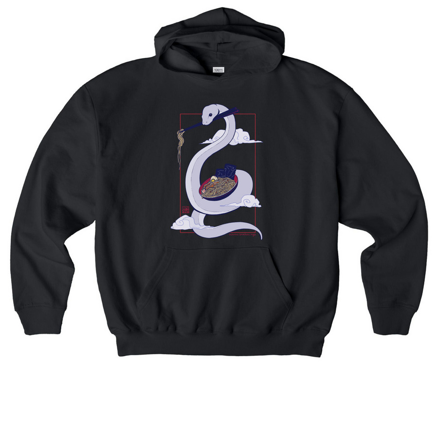 Danger Noodle Hoodies, a Black Stanley/Stella Cooper Dry Pullover Hoodie