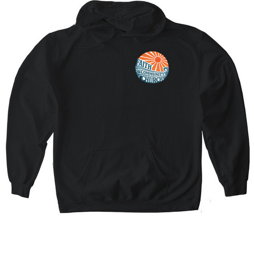 Faith Sun Rise Hoodie, a Black Gildan Softstyle Pullover Hoodie