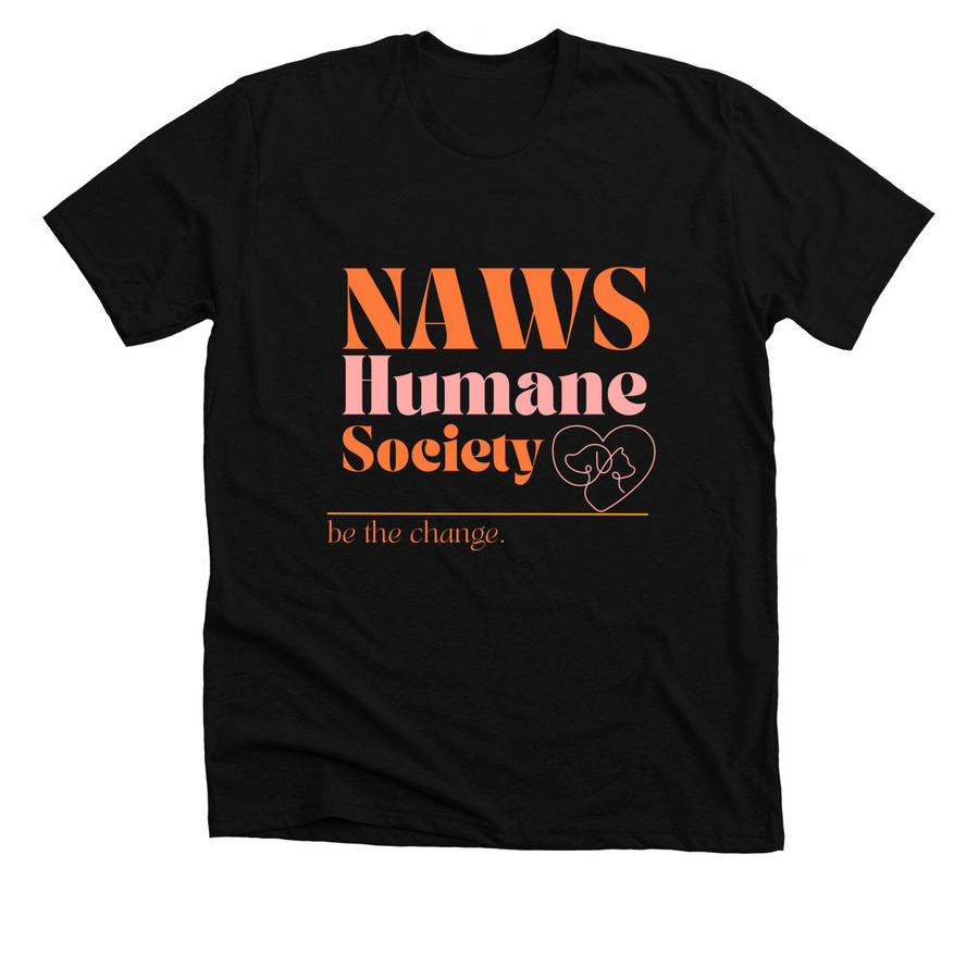 Be the Change - Pink, a Solid Black Blend Premium Unisex Tee