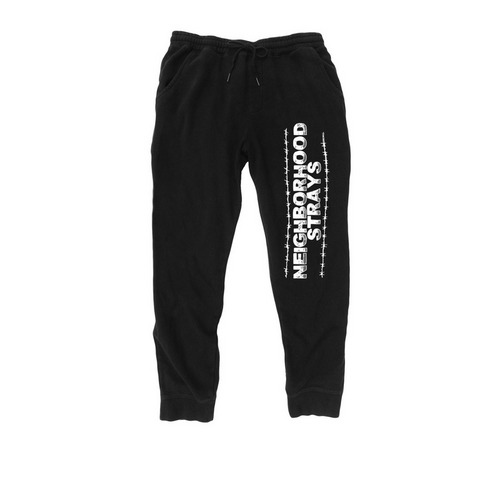 Wire, a Black Midweight Fleece Joggers