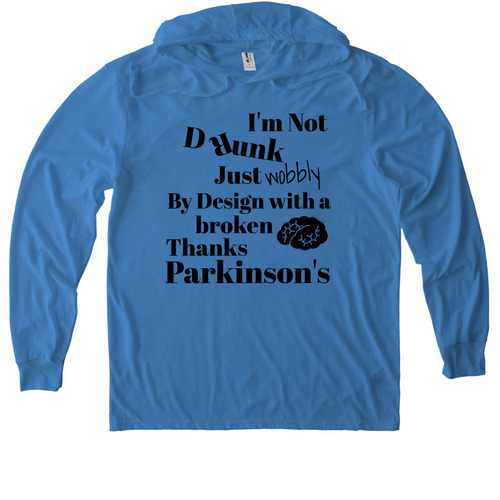 Wobbly By Design, a Azure Blue Allmade Eco Triblend Hoodie Tee