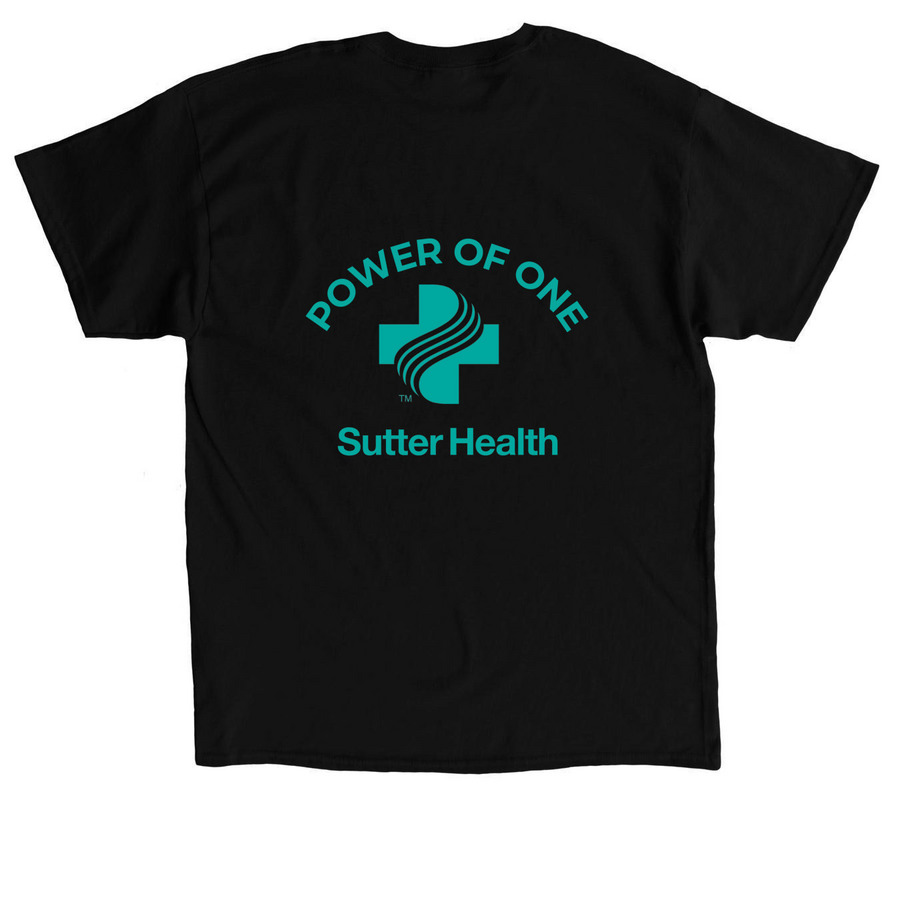 Sutter Health EOW Efforts, a Black Classic Unisex Tee (back-view)