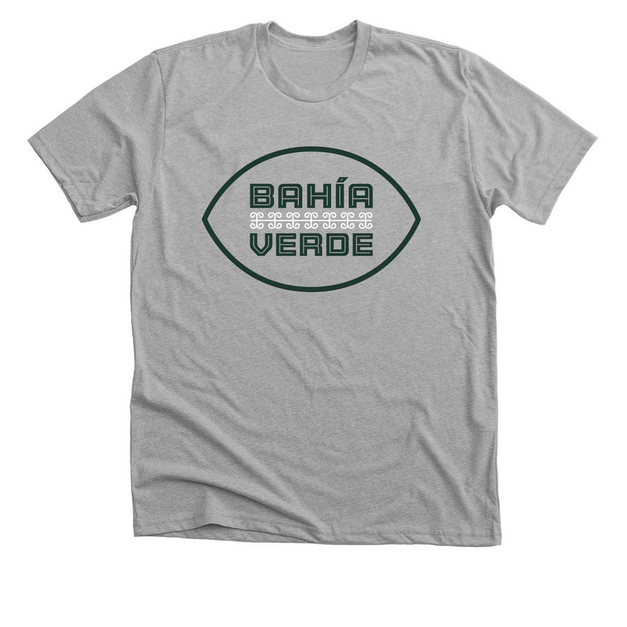 Bah?a Verde Green Football, a Athletic Heather Premium Unisex Tee