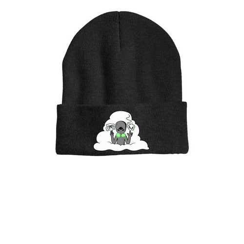 IDONTFEELYOU, a Heather Charcoal Printed Cuffed Beanie