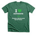 I Heart (green), a Heather Grass Green Premium Unisex Tee