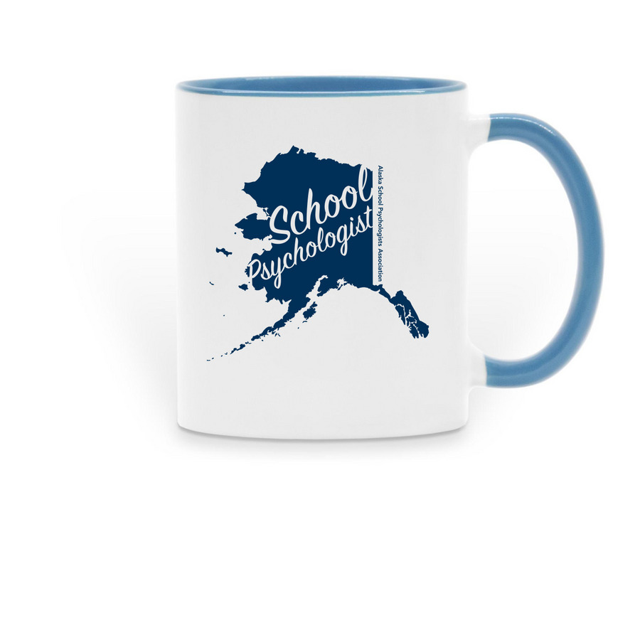 ASPA State Coffee Mug, a Light Blue Two-Tone Ceramic Mug