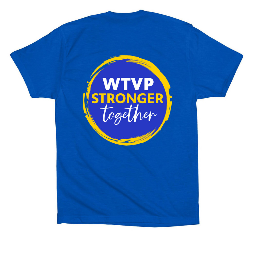 Shirts-Stronger Together, a True Royal Premium Cotton Tee (back-view)