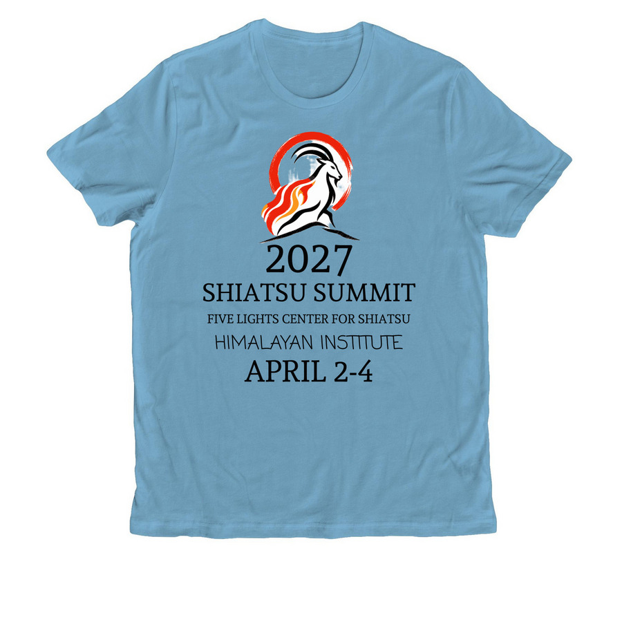 2027 Shiatsu Summit, a Arctic Blue Allmade Organic Cotton Unisex Tee