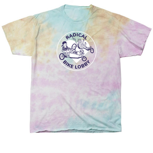 Radical Bike Lobby - Cargo mom & Trike guy, a Snow Cone Classic Tie Dye Tee