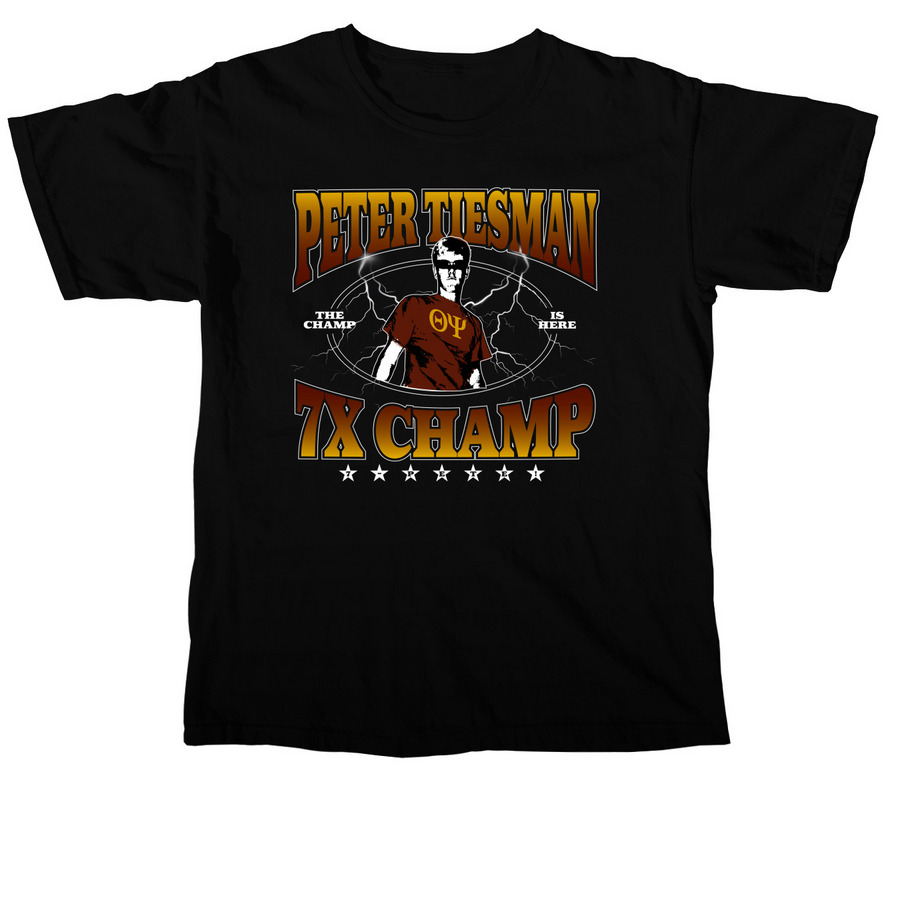 The Champ is Here, a Black Comfort Colors Unisex Tee