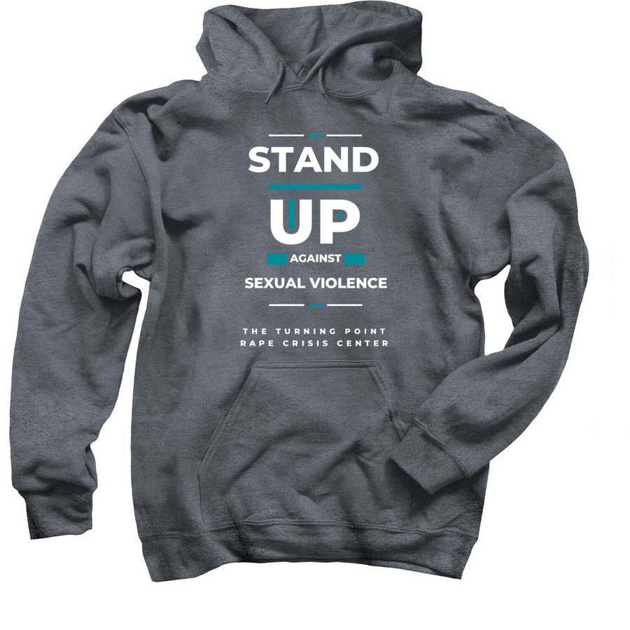 The Turning Point Rape Crisis Center, a Dark Heather Pullover Hoodie