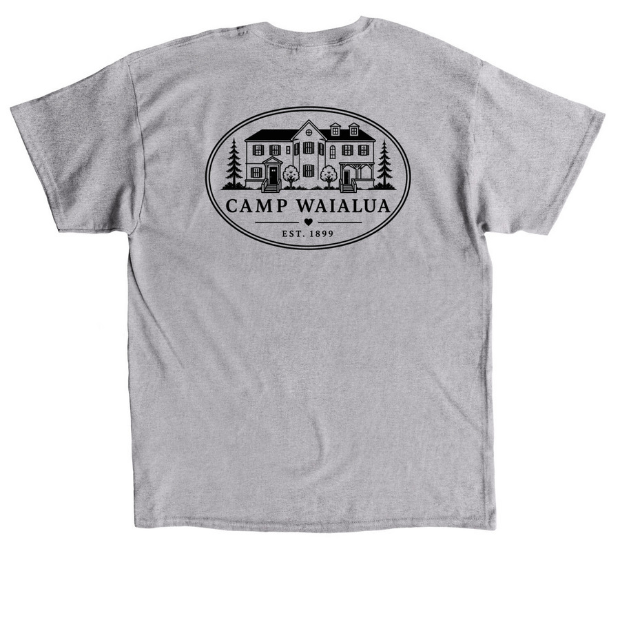 Camp Waialua, a Sport Grey Classic Unisex Tee (back-view)