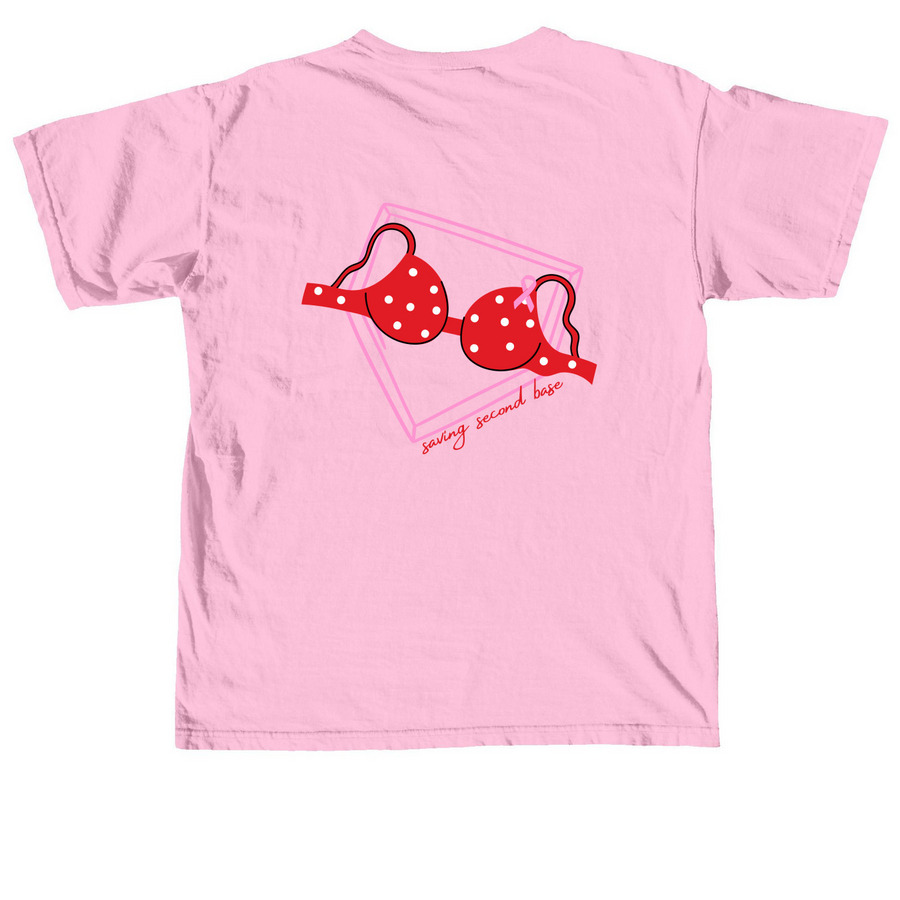 Basebra Tee, a Blossom Comfort Colors Unisex Tee (back-view)