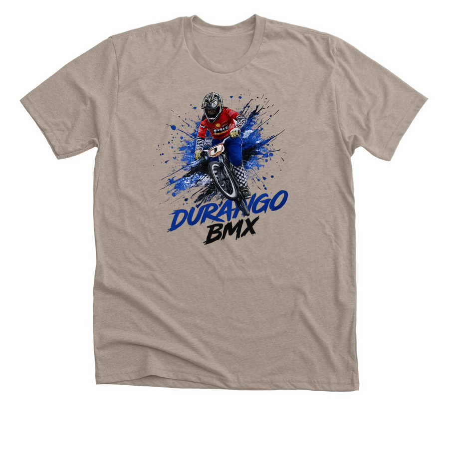 Durango BMX Splash, a Heather Stone Premium Unisex Tee