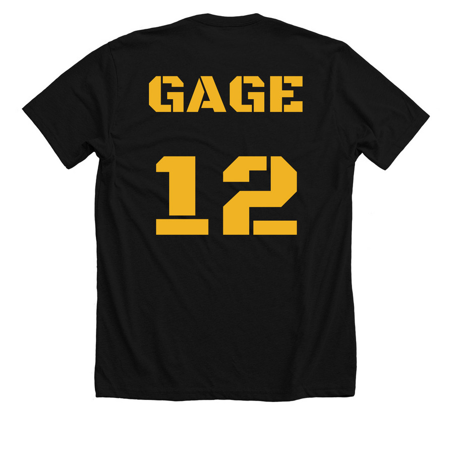 Gage Williams Memorial Foundation Scholarship, a Solid Black Blend Premium Unisex Tee (back-view)