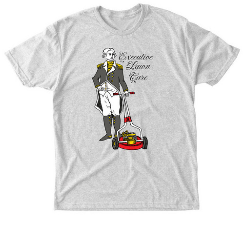 Executive Lawn Care-with text, a Heather White Triblend Unisex Tee