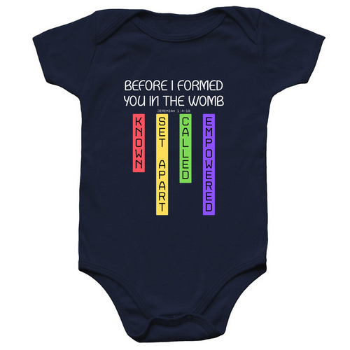 Before I Formed You - Baby Onesies, a Navy Infant Onesie