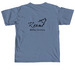 Roam logo front and back, a Blue Jean Comfort Colors Unisex Tee (back-view)