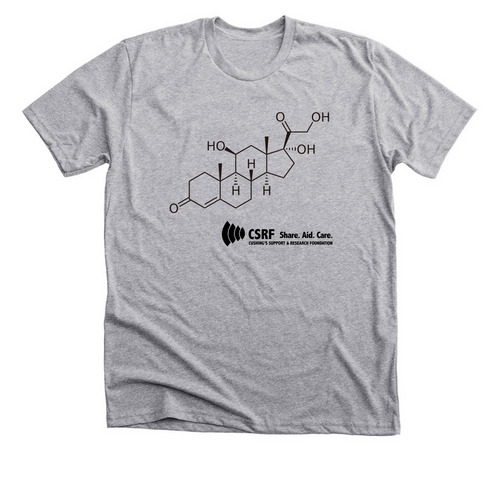 Cortisol Black Print Front, a Athletic Heather Premium Unisex Tee