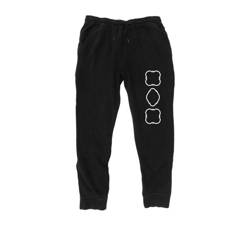 Boat House Window Sweatpants, a Black Midweight Fleece Joggers