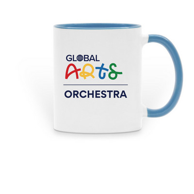 Global Arts Orchestra - Mugs, a Light Blue Two-Tone Ceramic Mug