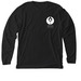 Adult (T-Shirts (S&L) & Tanks) White Logo, a Solid Black Blend Premium Long Sleeve Tee