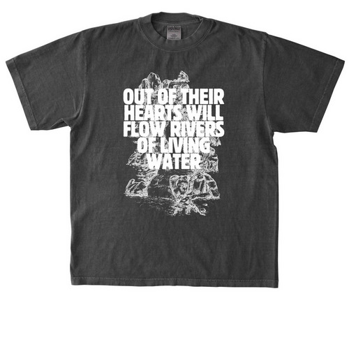 Rivers of Living Water, a Shadow Heavyweight Garment Dye Tee