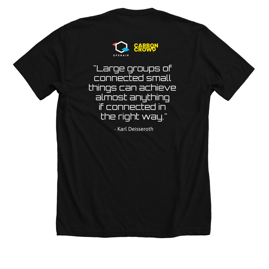 &nbsp;Epiphyte - Open Direct Air Capture, a Solid Black Blend Premium Unisex Tee (back-view)