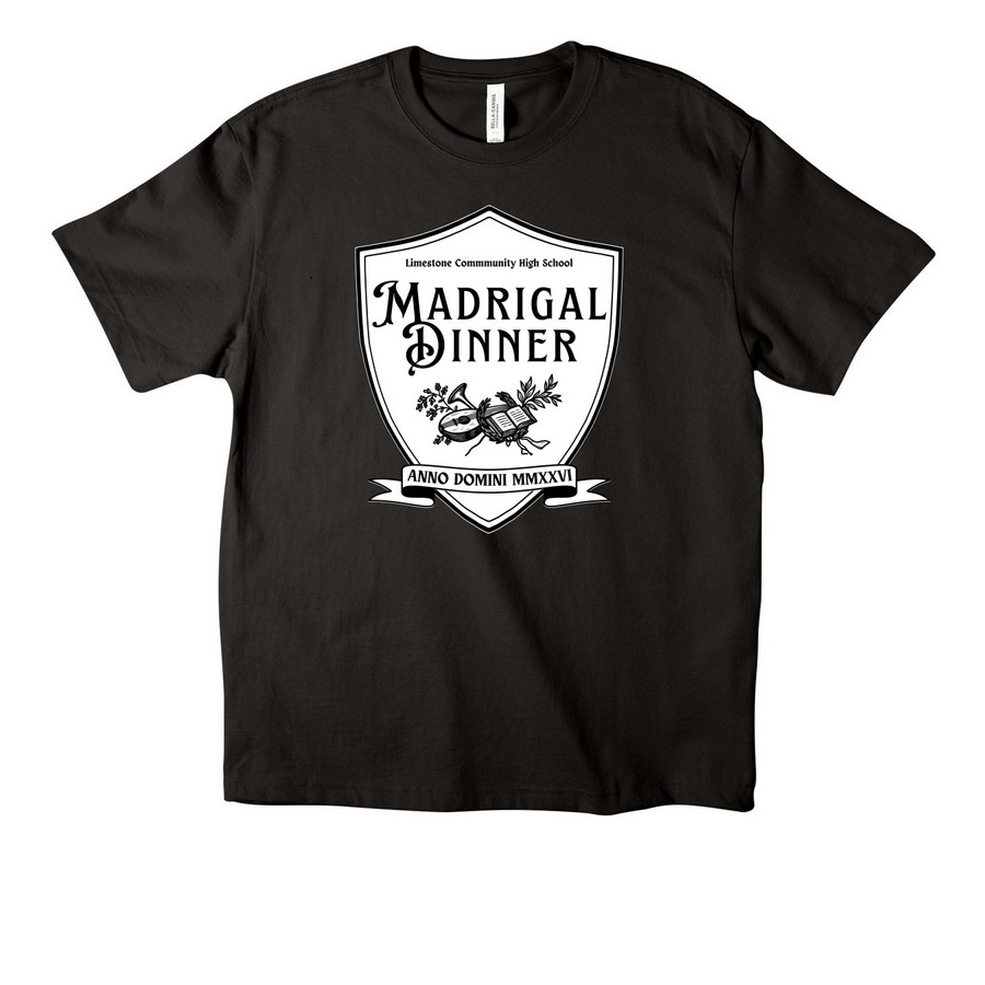Madrigal 53, a Black Unisex Heavyweight Tee