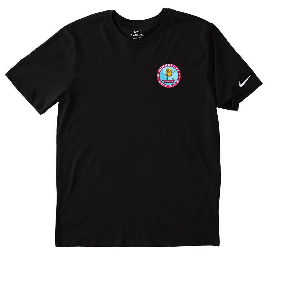 MN Hot Dish Athletic Gear, a Black Nike Dri-FIT Jersey Blend Performance Tee