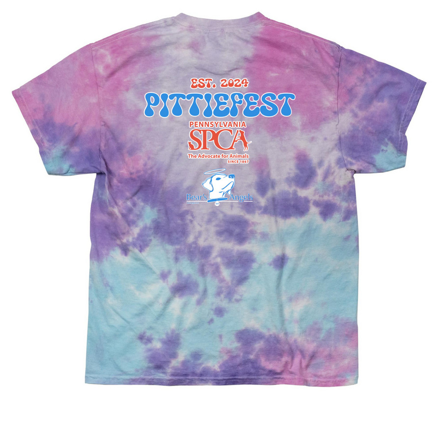 Pittiefest 2026, a Cotton Candy Classic Tie Dye Tee (back-view)
