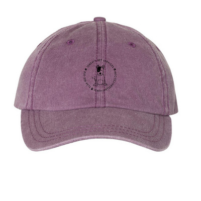 JPS Hats Color Set 4, a Wine Printed Pigment Dye Baseball Cap