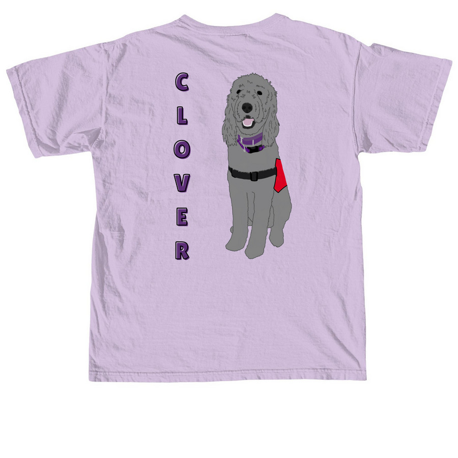 Clover, a Orchid Comfort Colors Unisex Tee (back-view)