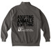 Adopting Animals Is My Thing, a Pepper Comfort Colors Quarter Zip Pullover (back-view)