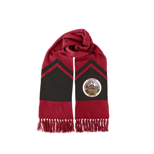 Official AOP Merch, a Deep Red/ Black Two-Tone Gameday Scarf