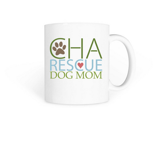 CHA Rescue Dog Mom Mug, a White Coffee Mug