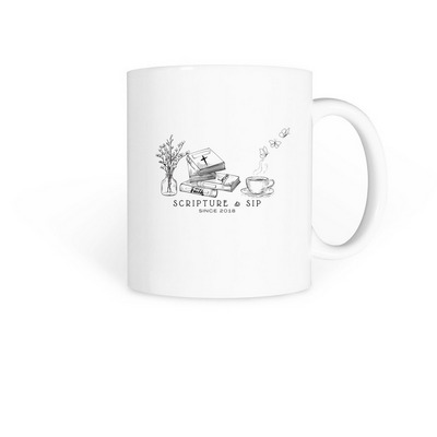 Scripture & Sip, a White Coffee Mug