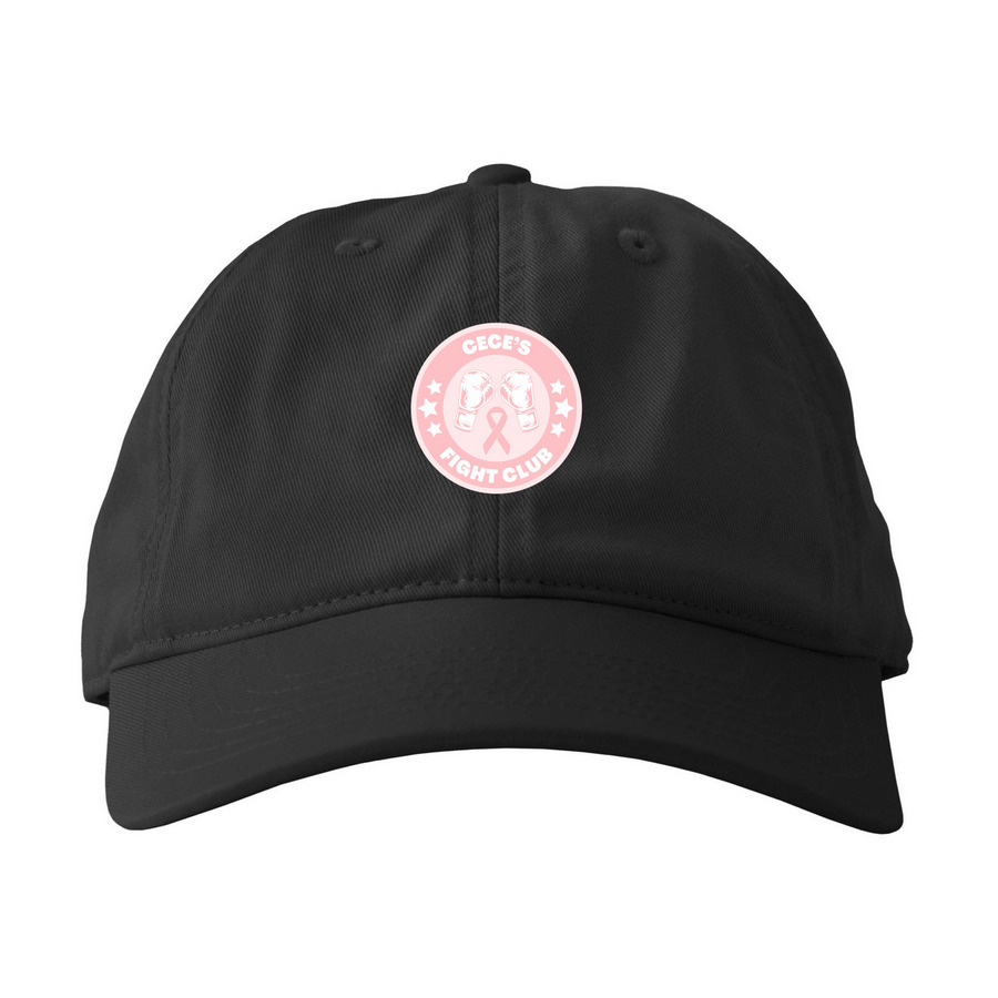 Cece's Fight Club (Hats), a Black Printed Eco Baseball Cap
