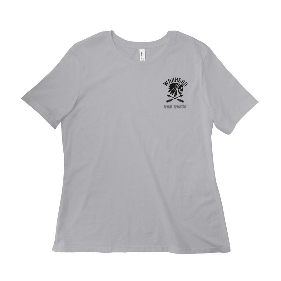 Warhead Team Terror logo shirts.&nbsp;, a Solid Athletic Grey Women?s Relaxed Cotton Tee