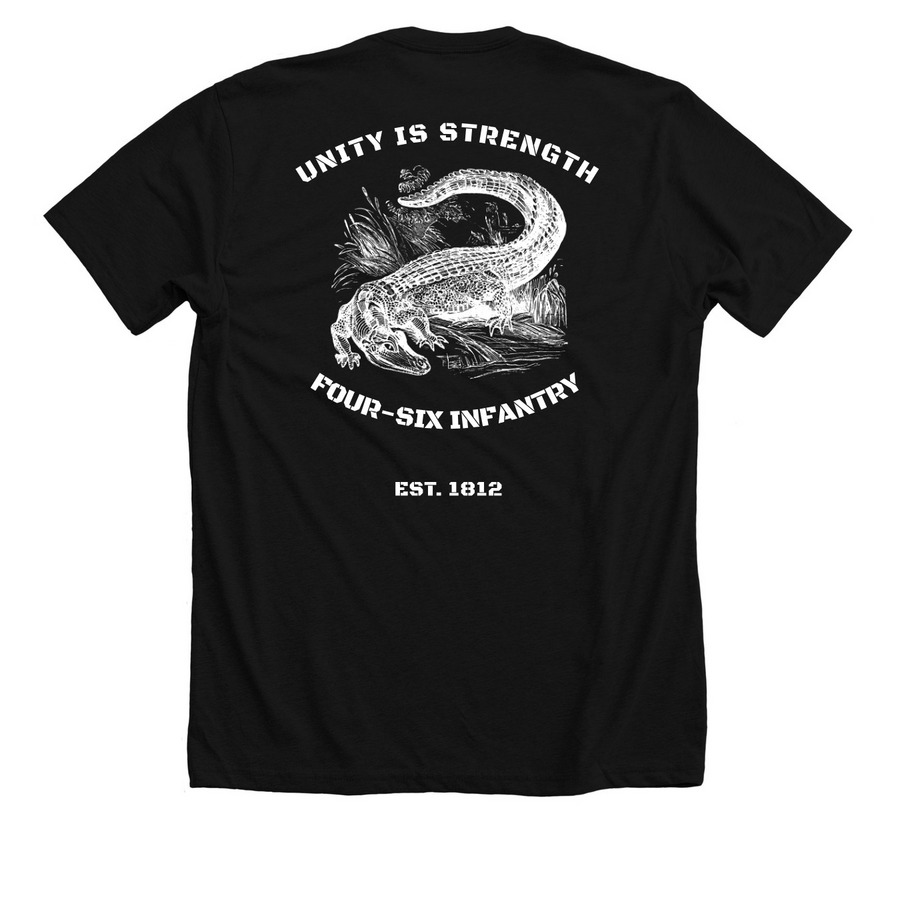 Unity Is Strength, a Solid Black Blend Premium Unisex Tee (back-view)